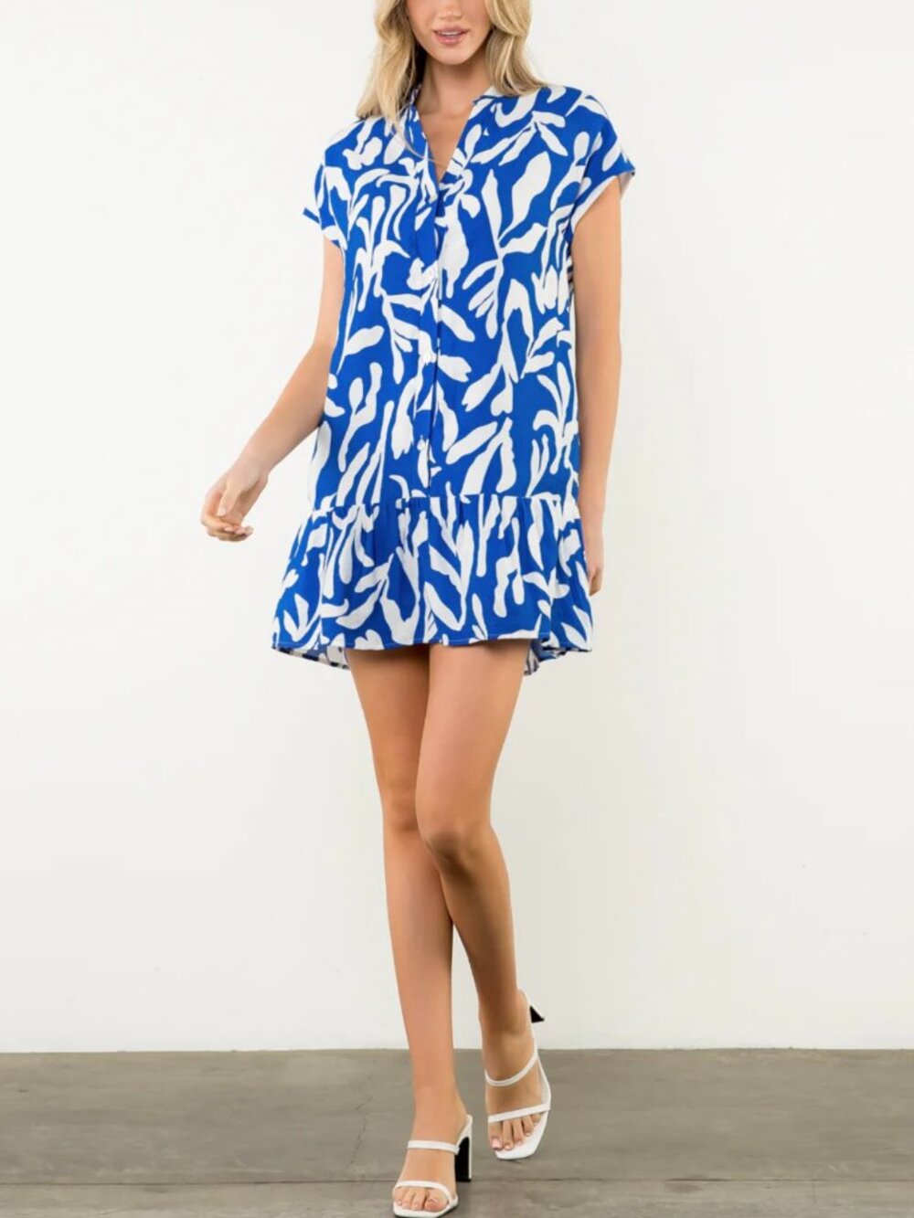 THML Betsy Colbalt Print Dress